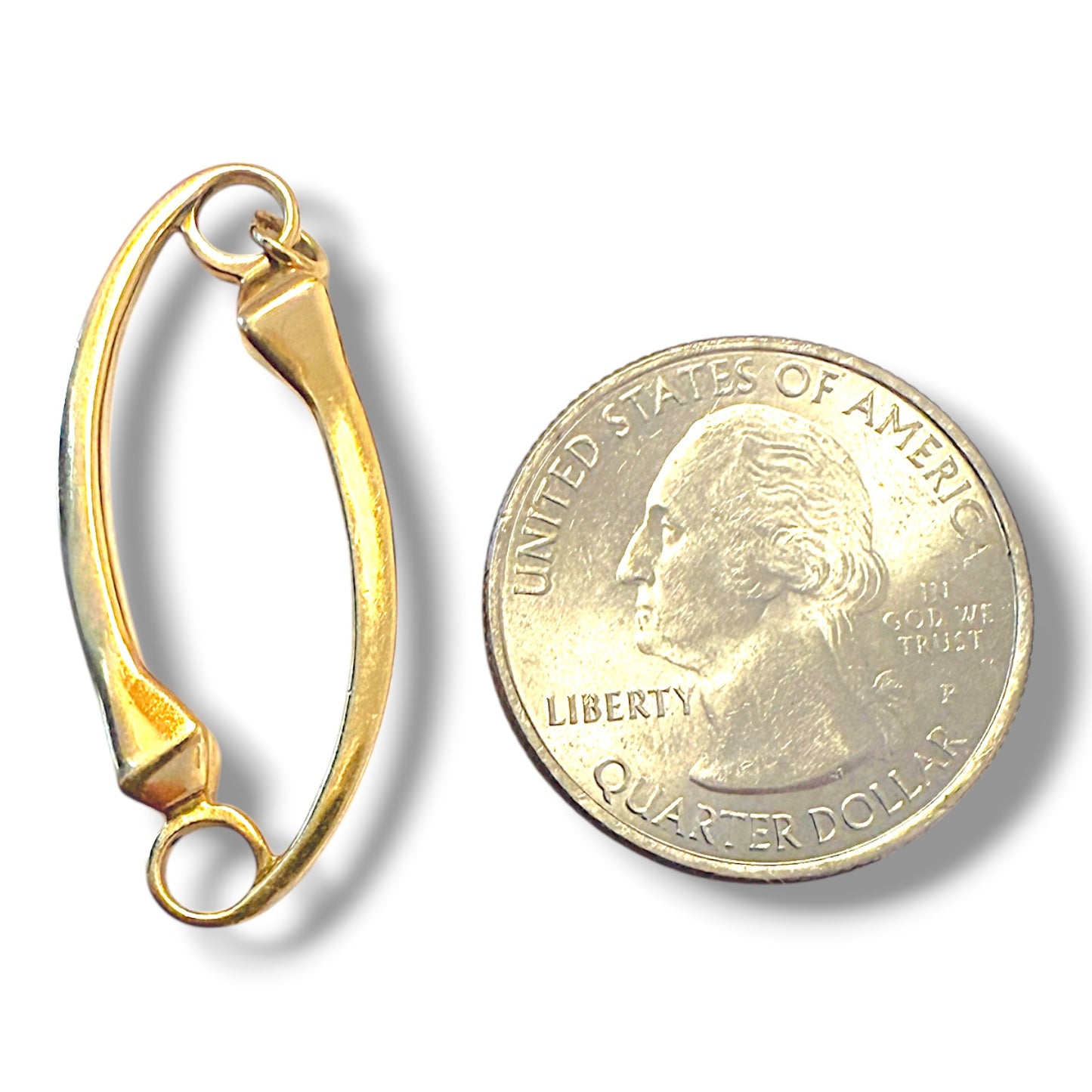 Vintage 18k Horseshoe Nails Pendant