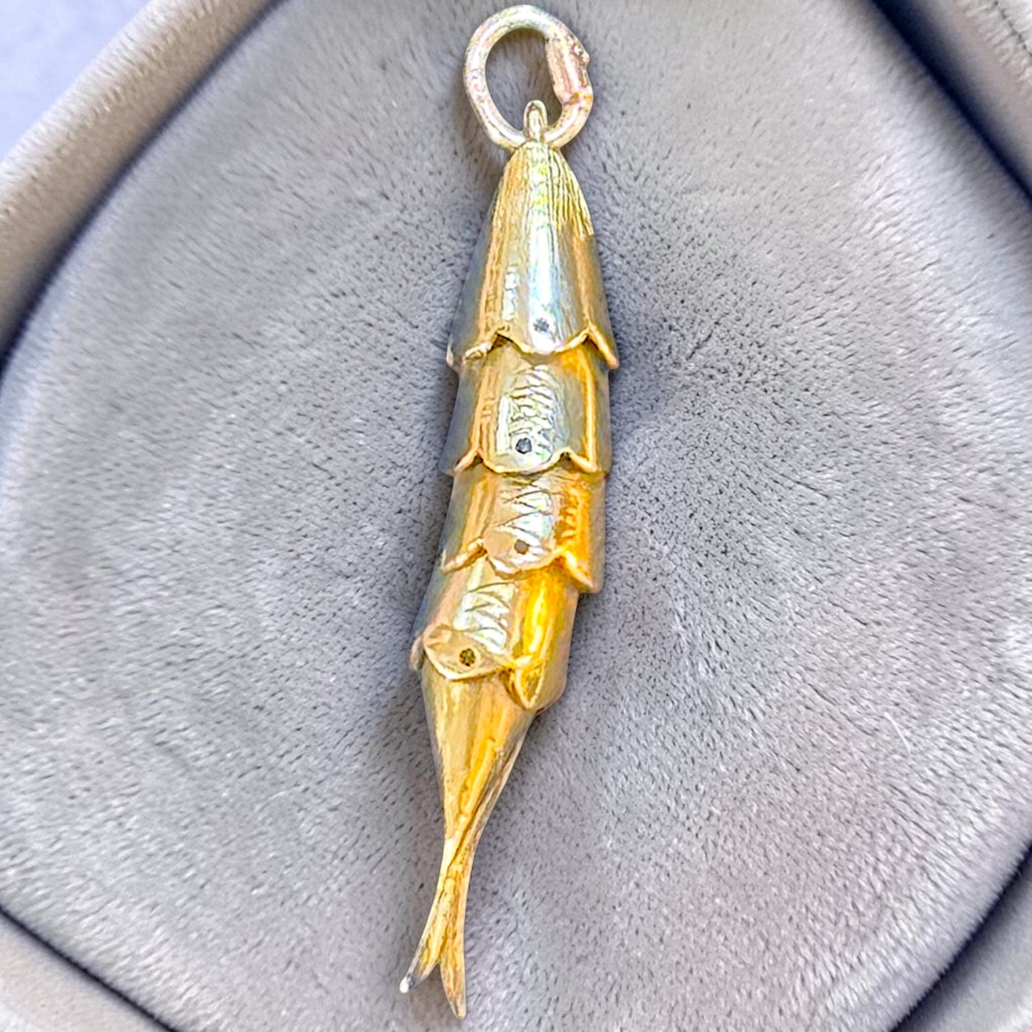 Vintage 14k Articulated Fish Pendant
