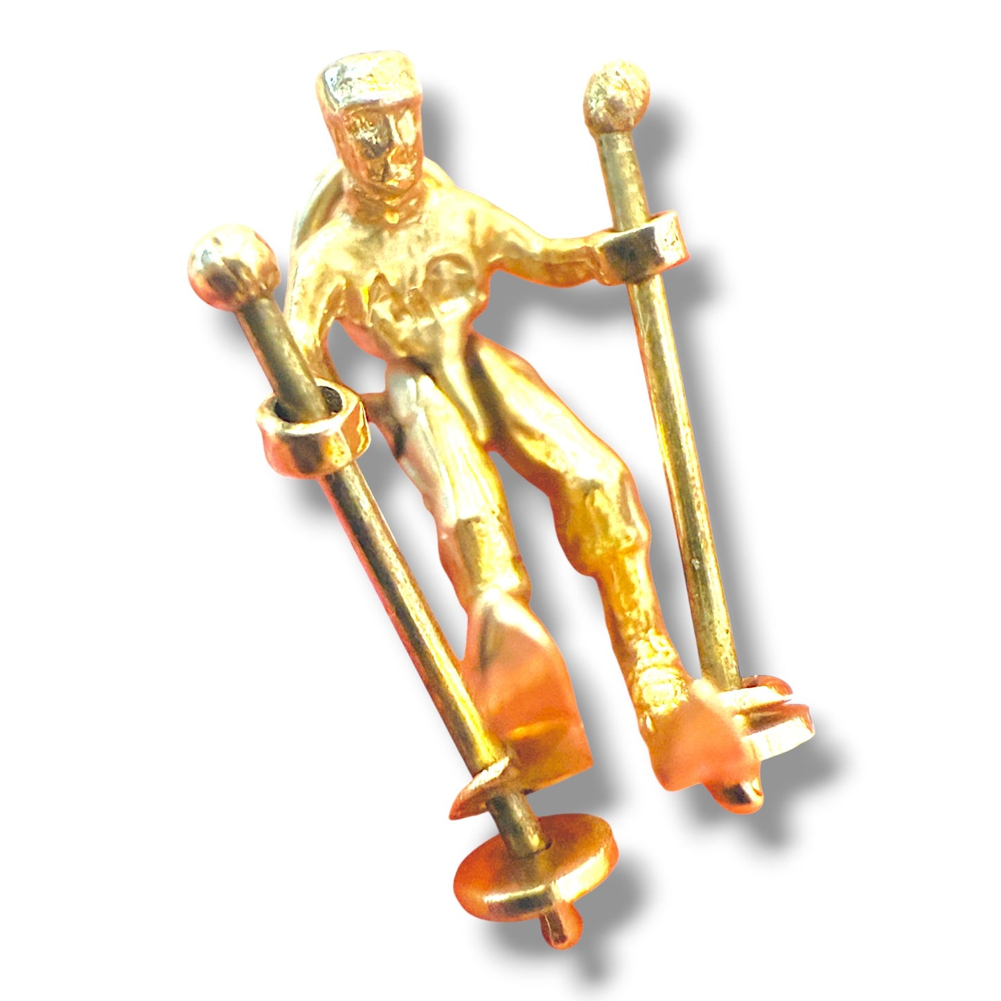 Vintage 14k Articulated Skiing Charm