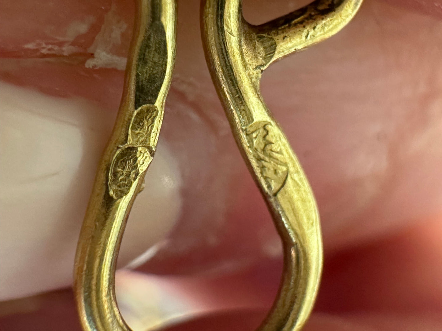 Very Long Vintage 18k Textured Yellow Gold Chain