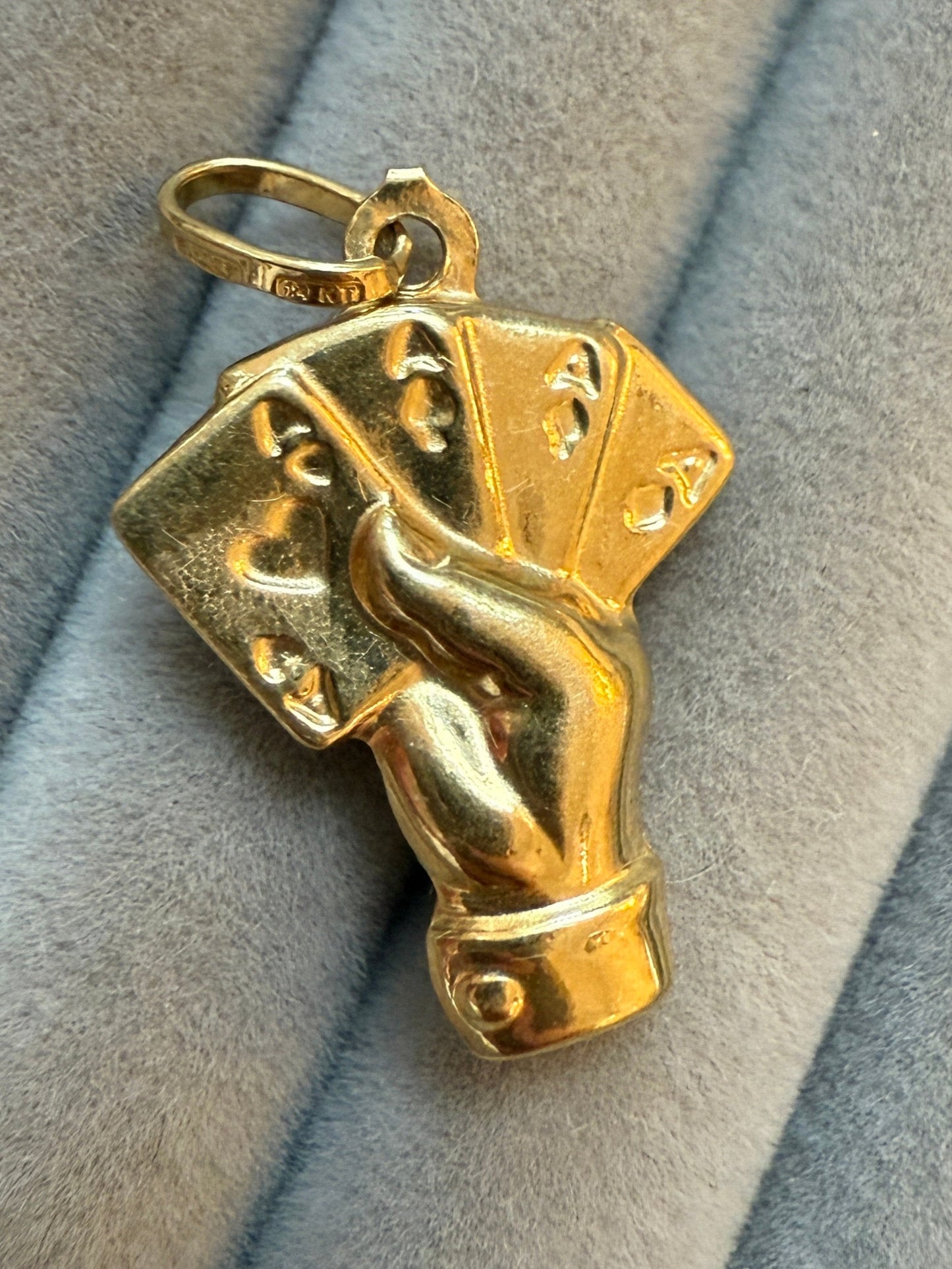 Vintage 14k Double-Sided Poker Charm