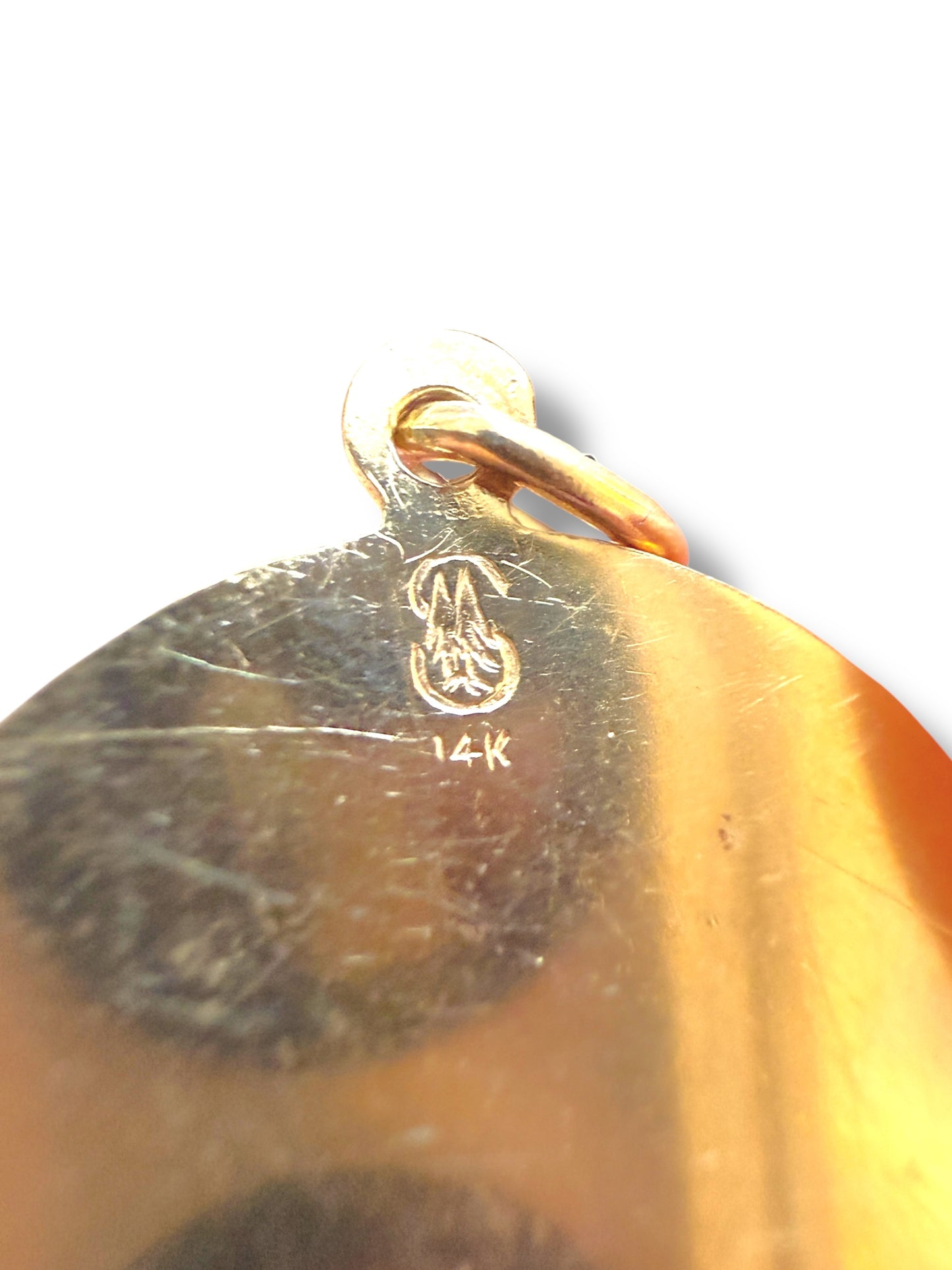 Vintage 14k Diamond Hand Charm