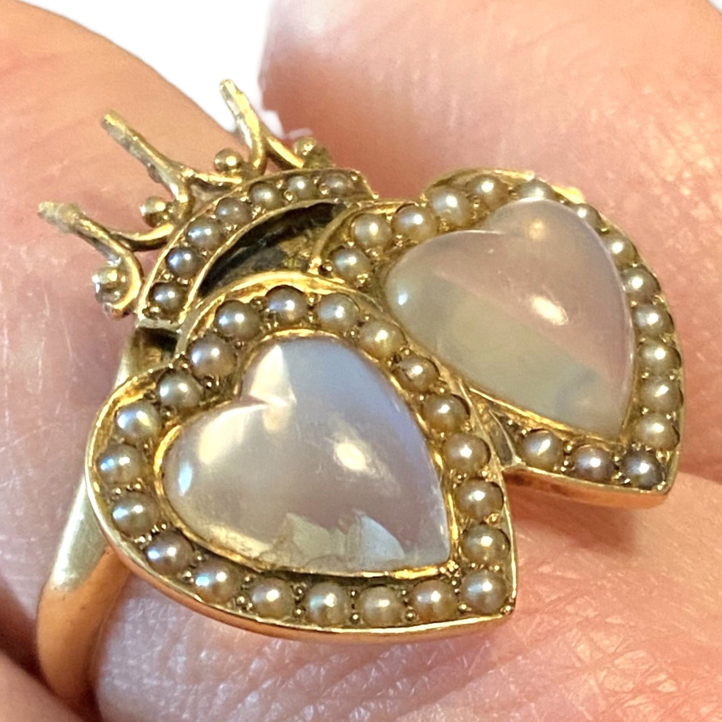 Antique 14k Crowned Hearts Ring | Luckenbooth Ring | Sentimental Jewelry