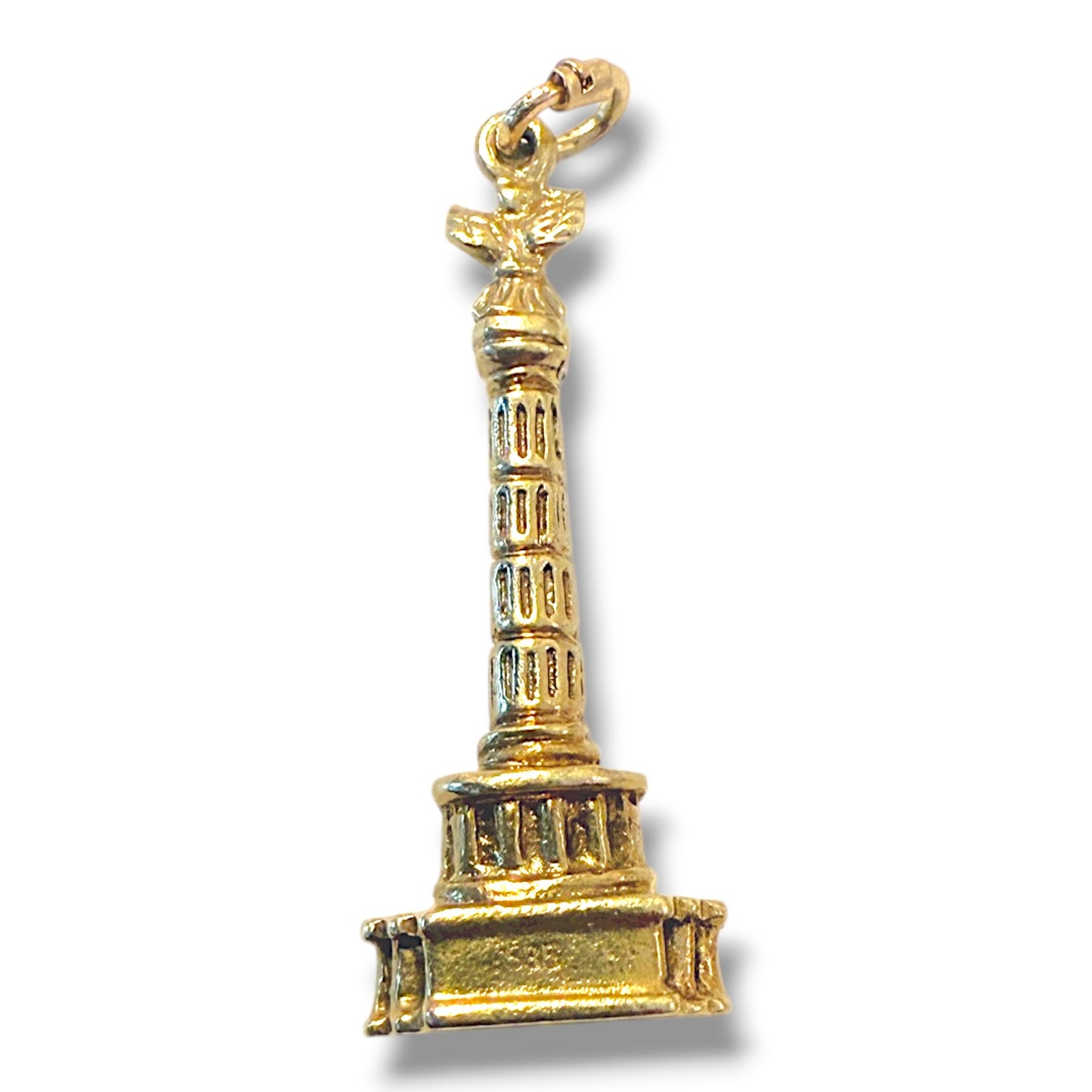 Vintage 14k Place Vendome Column Paris Souvenir Charm