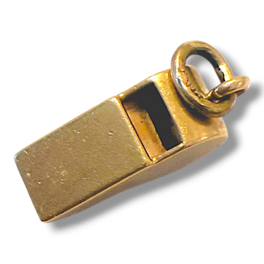 Vintage 14k Whistle Charm - Works