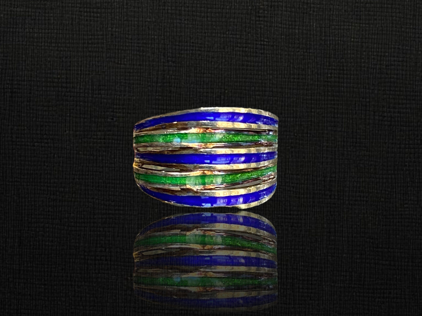 14k and Enamel Designer Ring by Martine