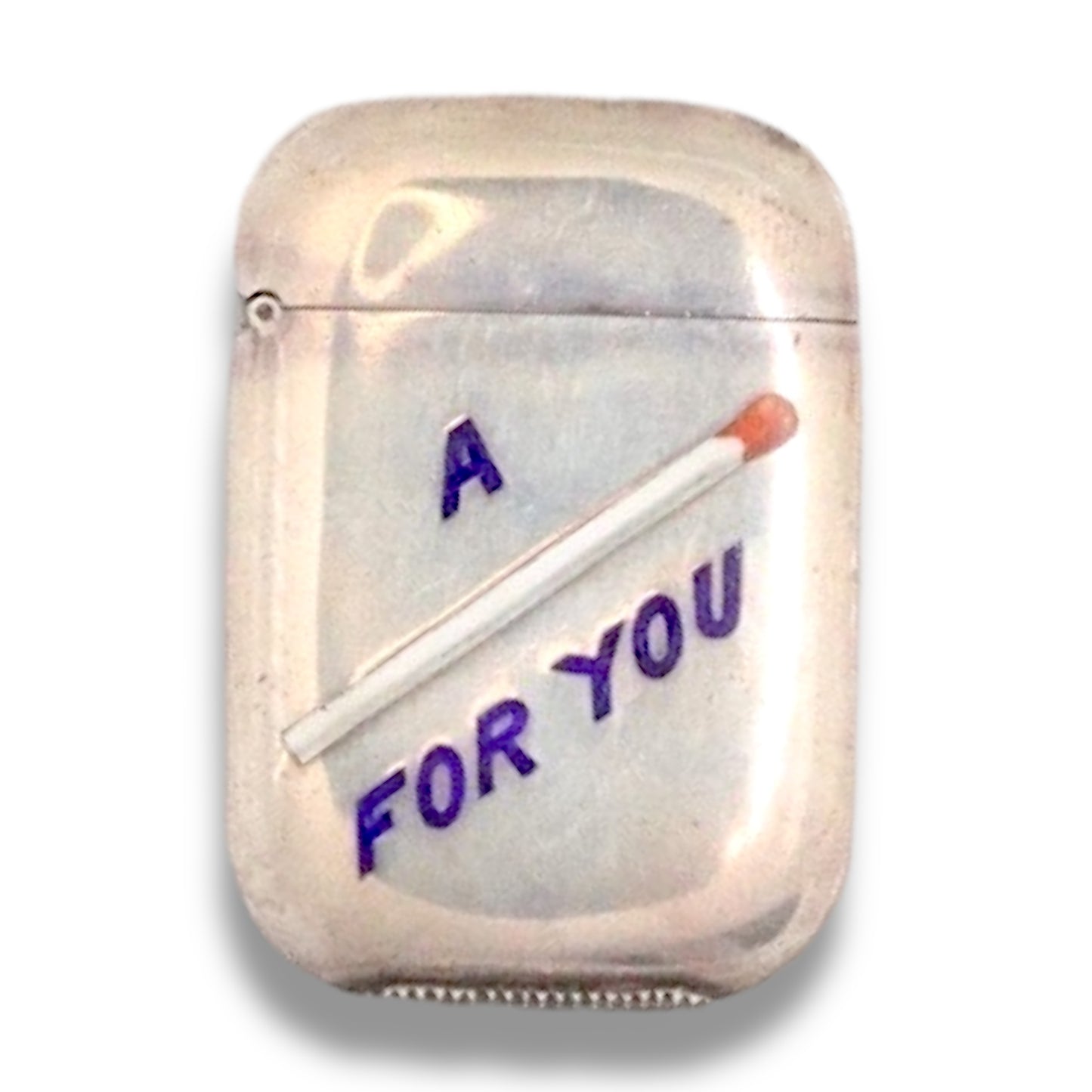 Antique Vesta | 925 Silver Enamel Match Case | English Hallmarks