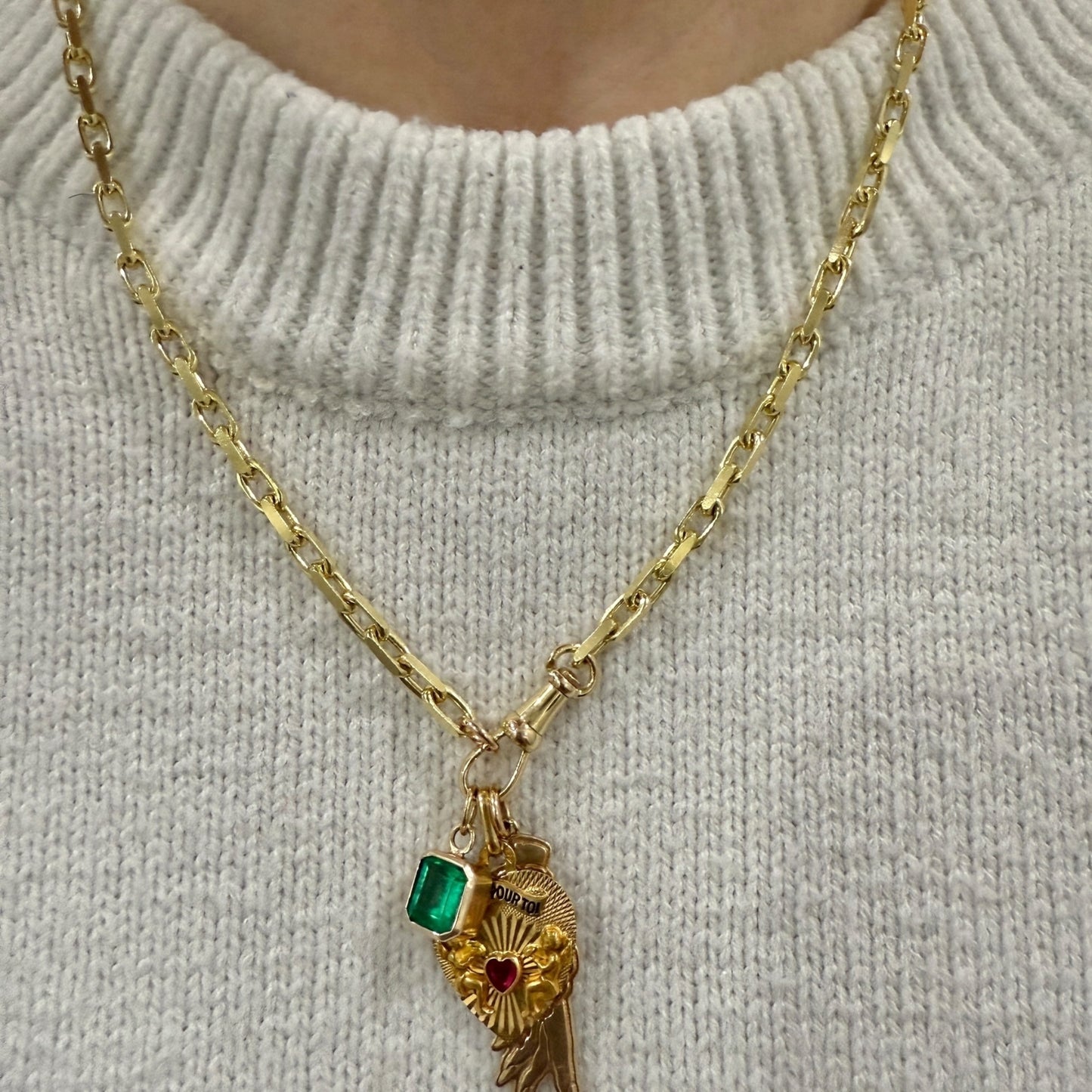 Vintage 14k Biker Link Chain