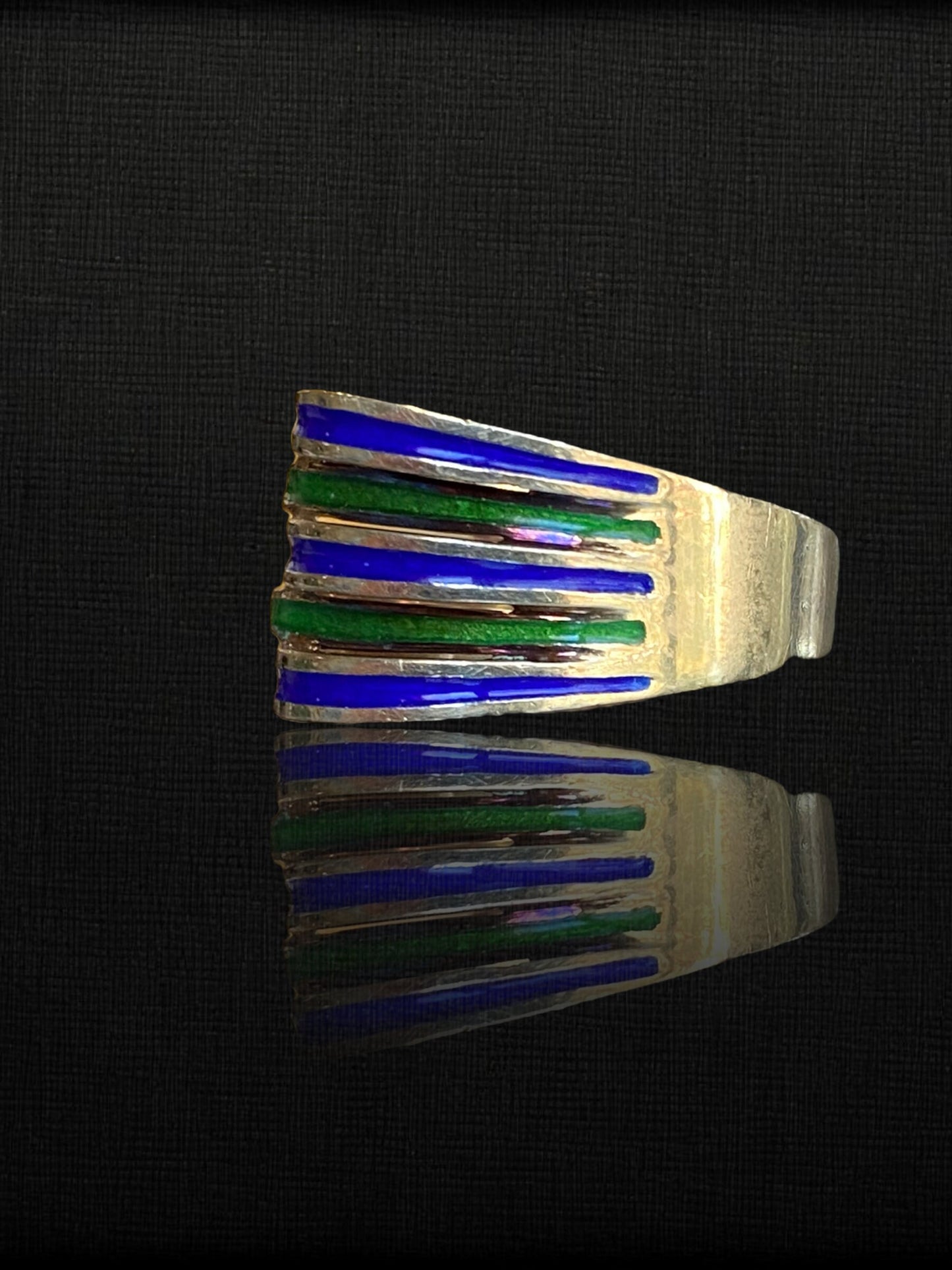 14k and Enamel Designer Ring by Martine
