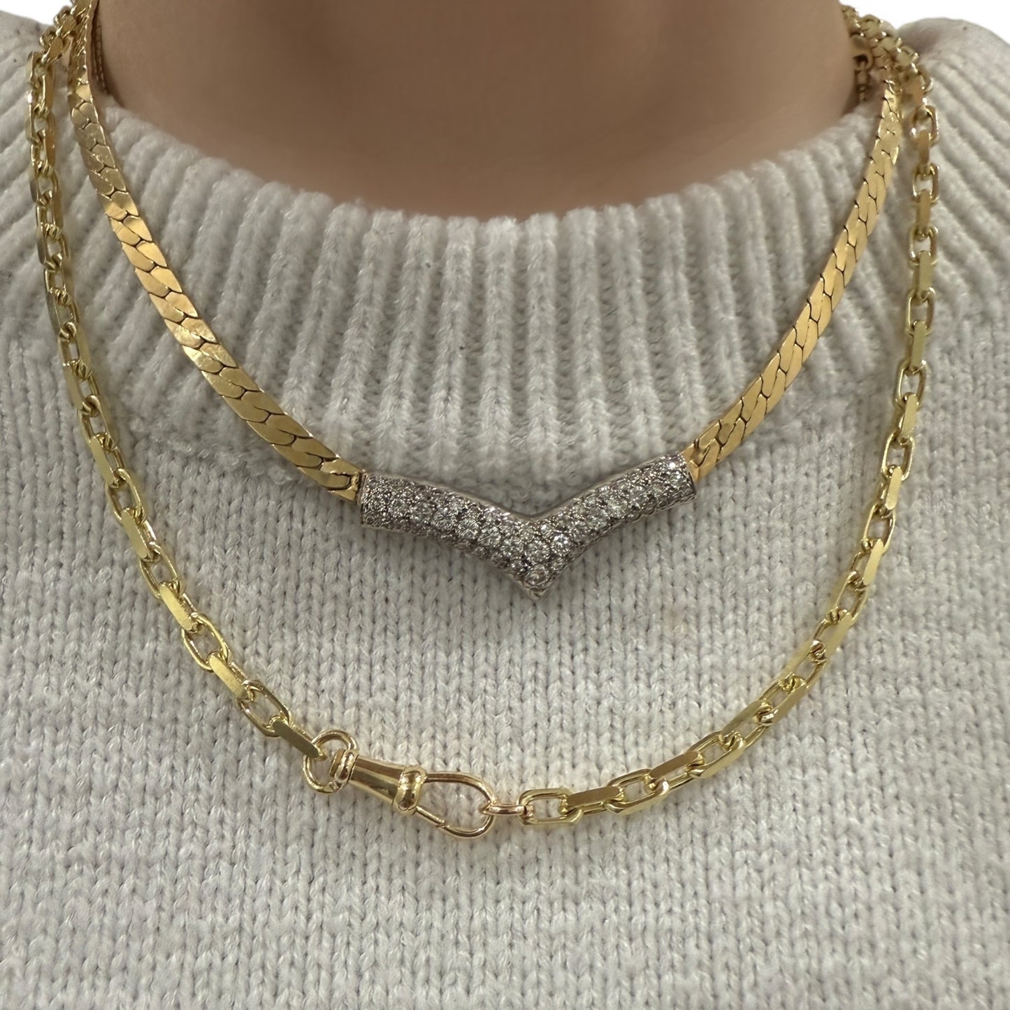Vintage 14k Biker Link Chain