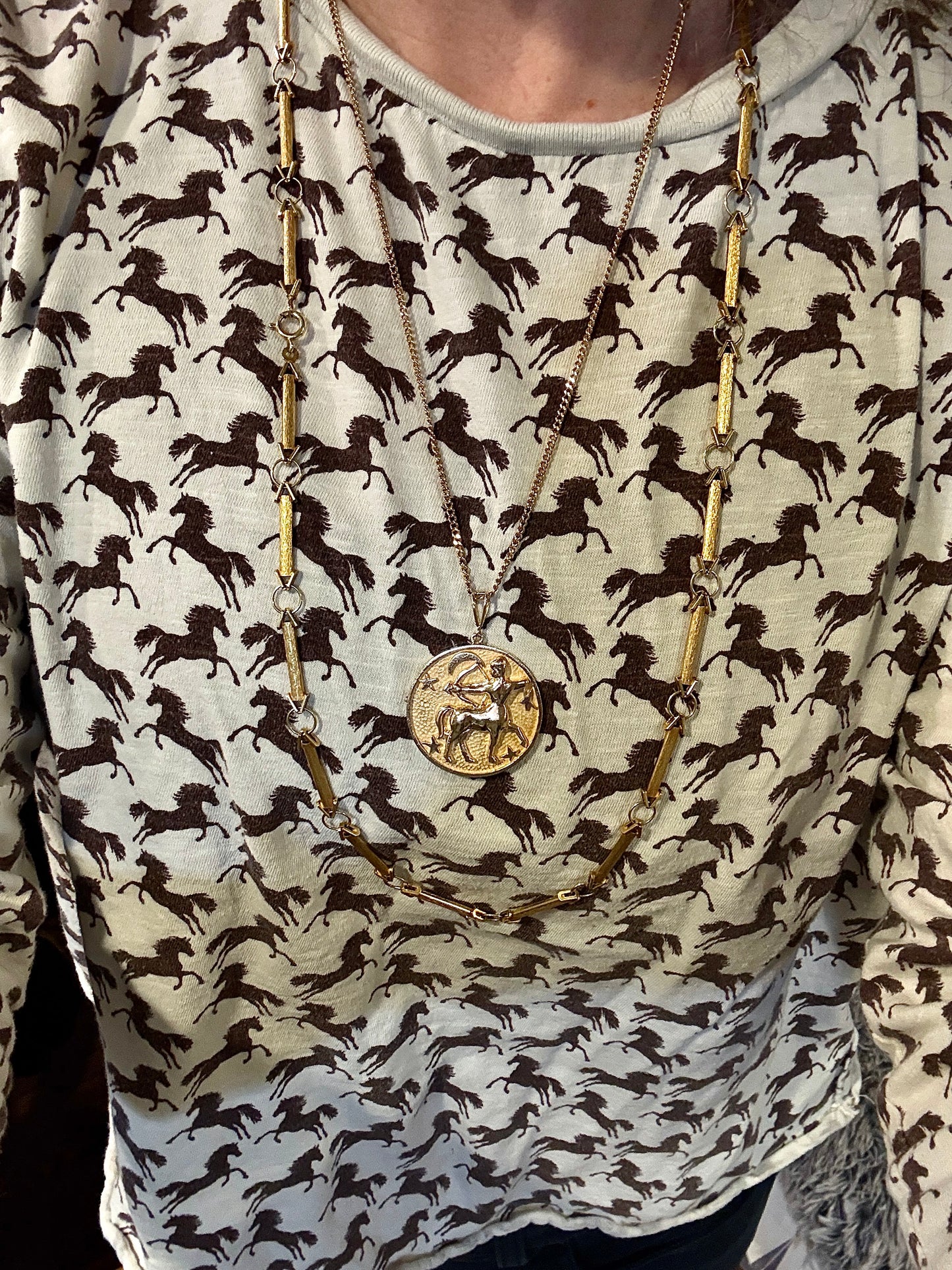 Vintage 14k Long Arrow Chain