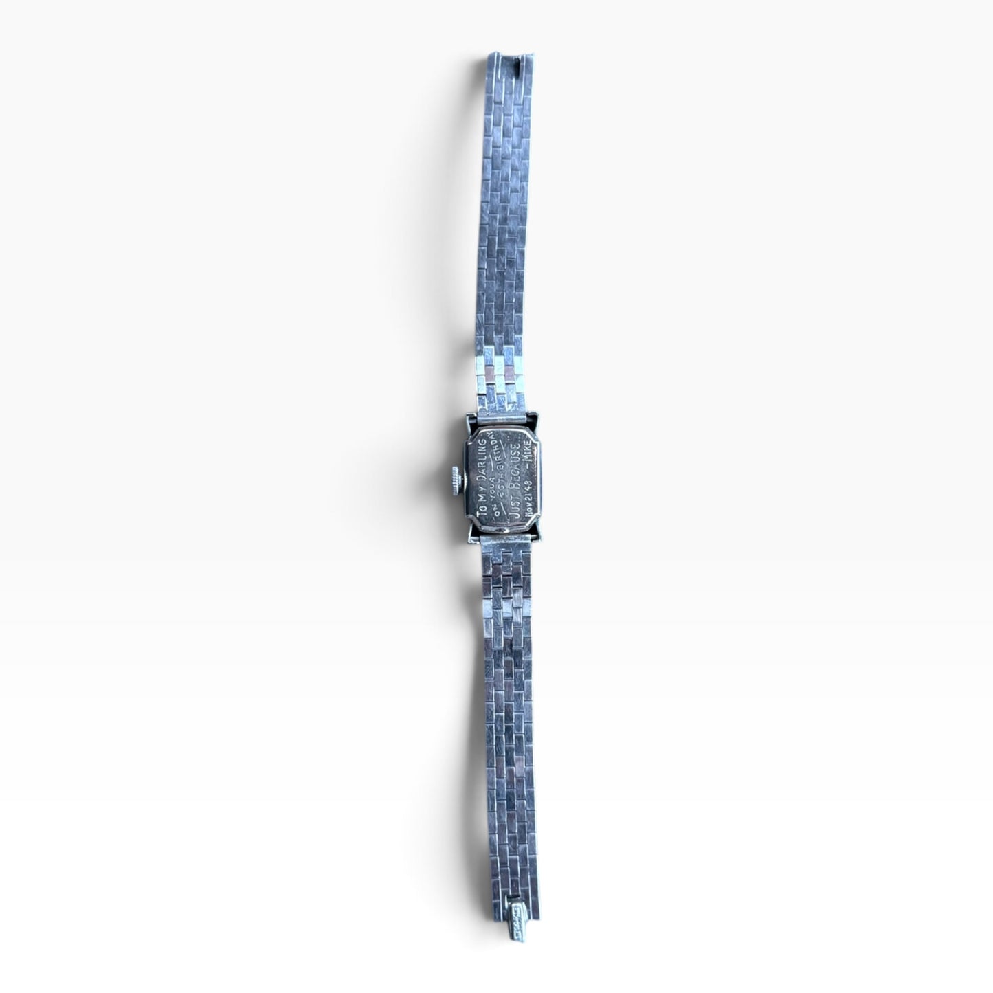 Vintage Blancpain 14K White Gold Ladies Cocktail Watch – Diamond Clasp – Engraved 1948 – Fully Running