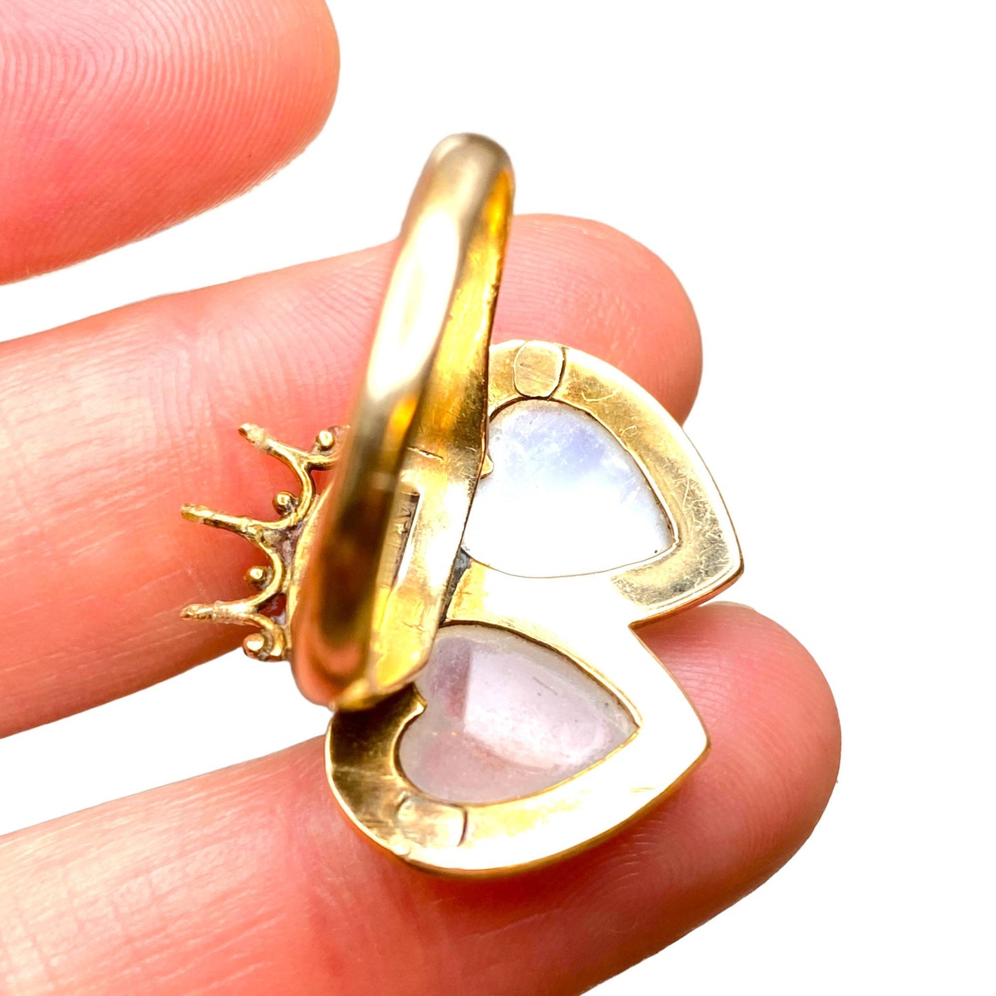 Antique 14k Crowned Hearts Ring | Luckenbooth Ring | Sentimental Jewelry