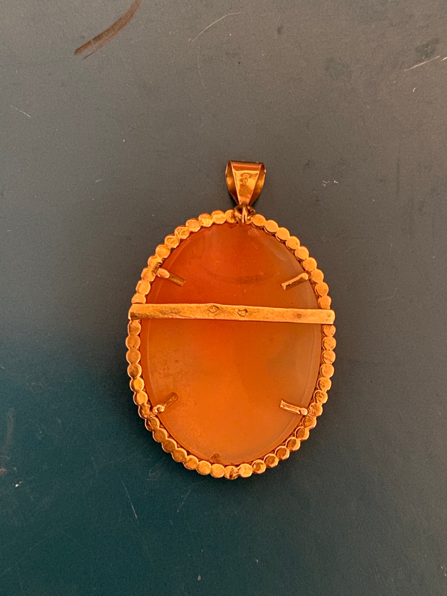 18k Yellow Gold and Pink Shell Vintage Cameo | French Hallmarks | Excellent Condition