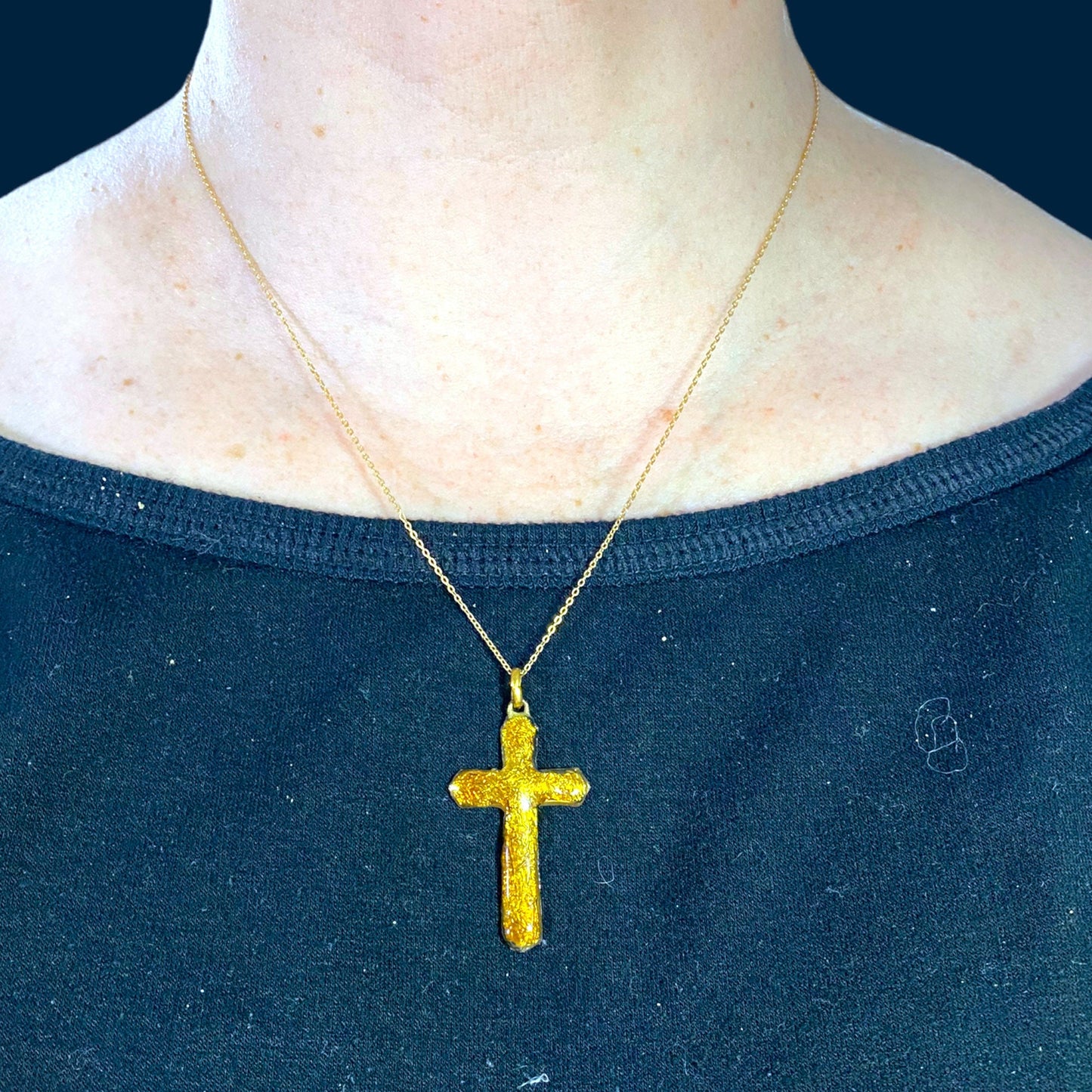 Vintage Limoges French Cross Pendants