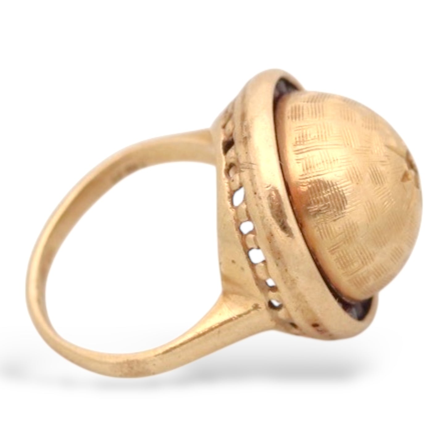 Vintage 14k Garnet Ring Missing One Stone