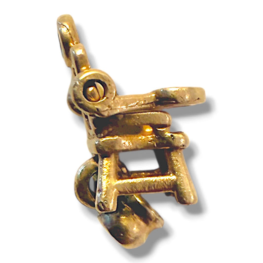Vintage 14k Articulated High Chair Charm