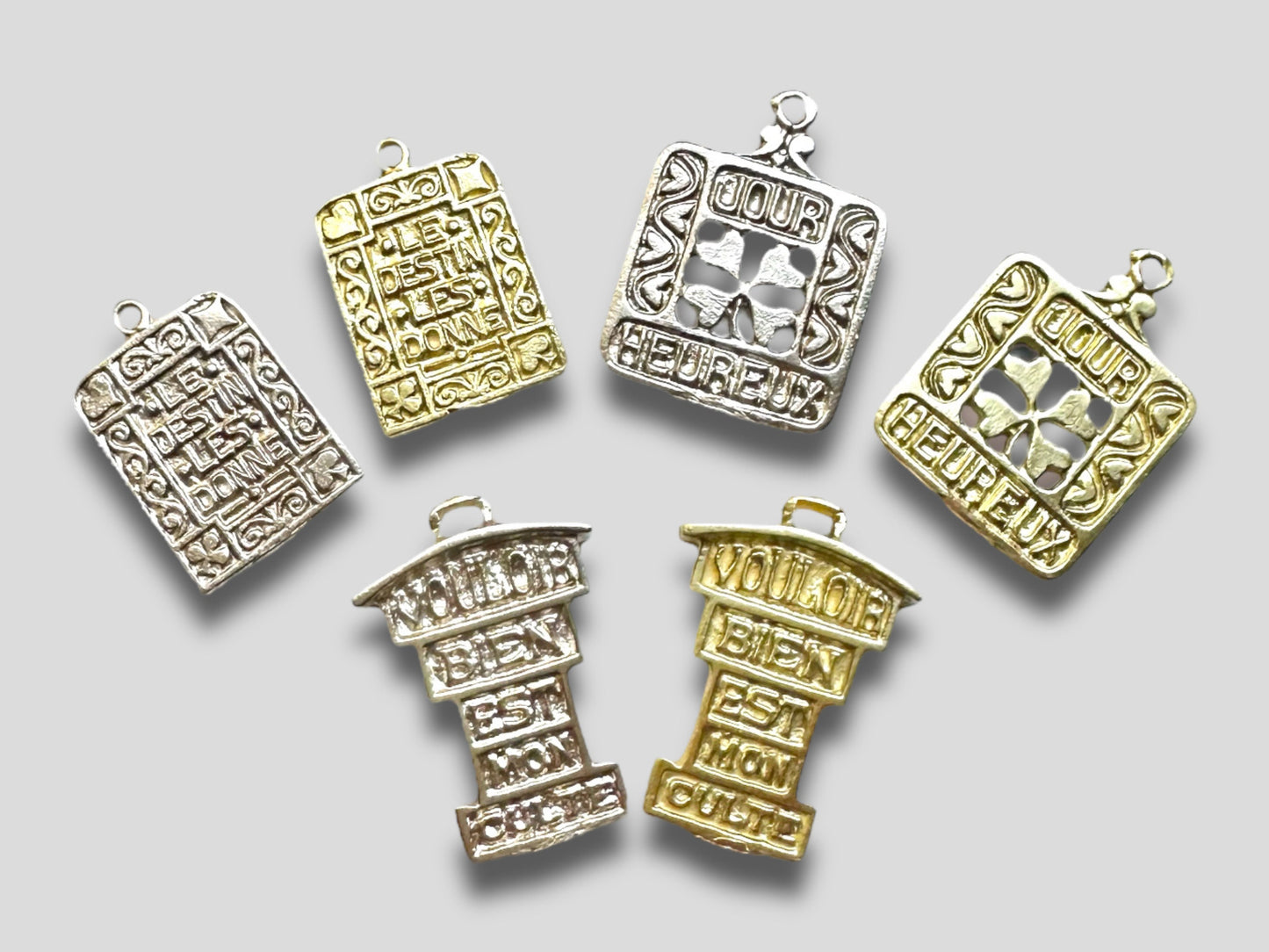 Custom 18k French Charms