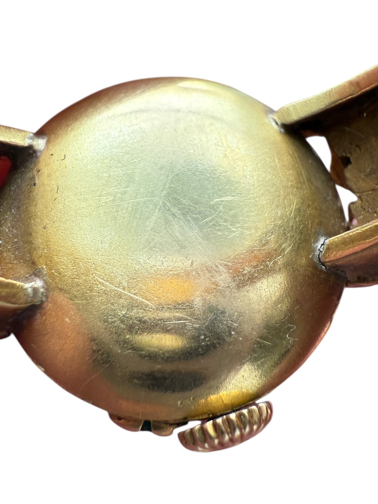 Working Antique French 18k Yellow Gold, Diamond, Enamel Ring Watch, signed LeCoultre & Cie