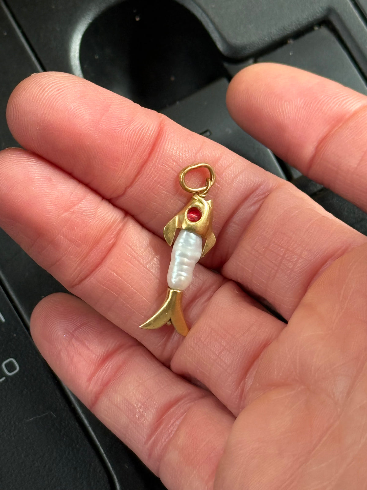 Vintage 18k Fish Charm
