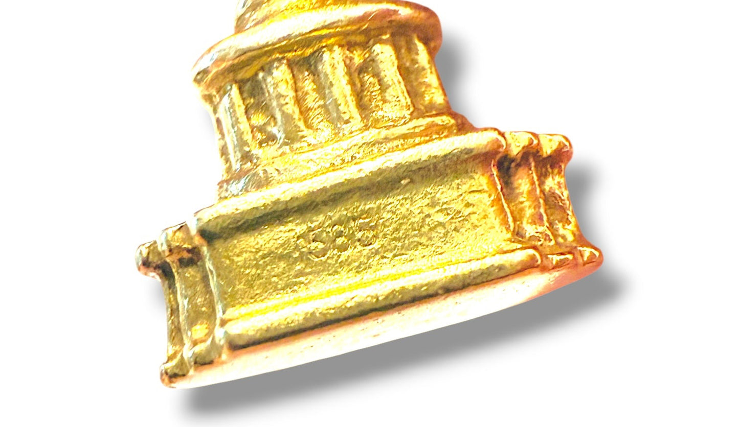 Vintage 14k Place Vendome Column Paris Souvenir Charm