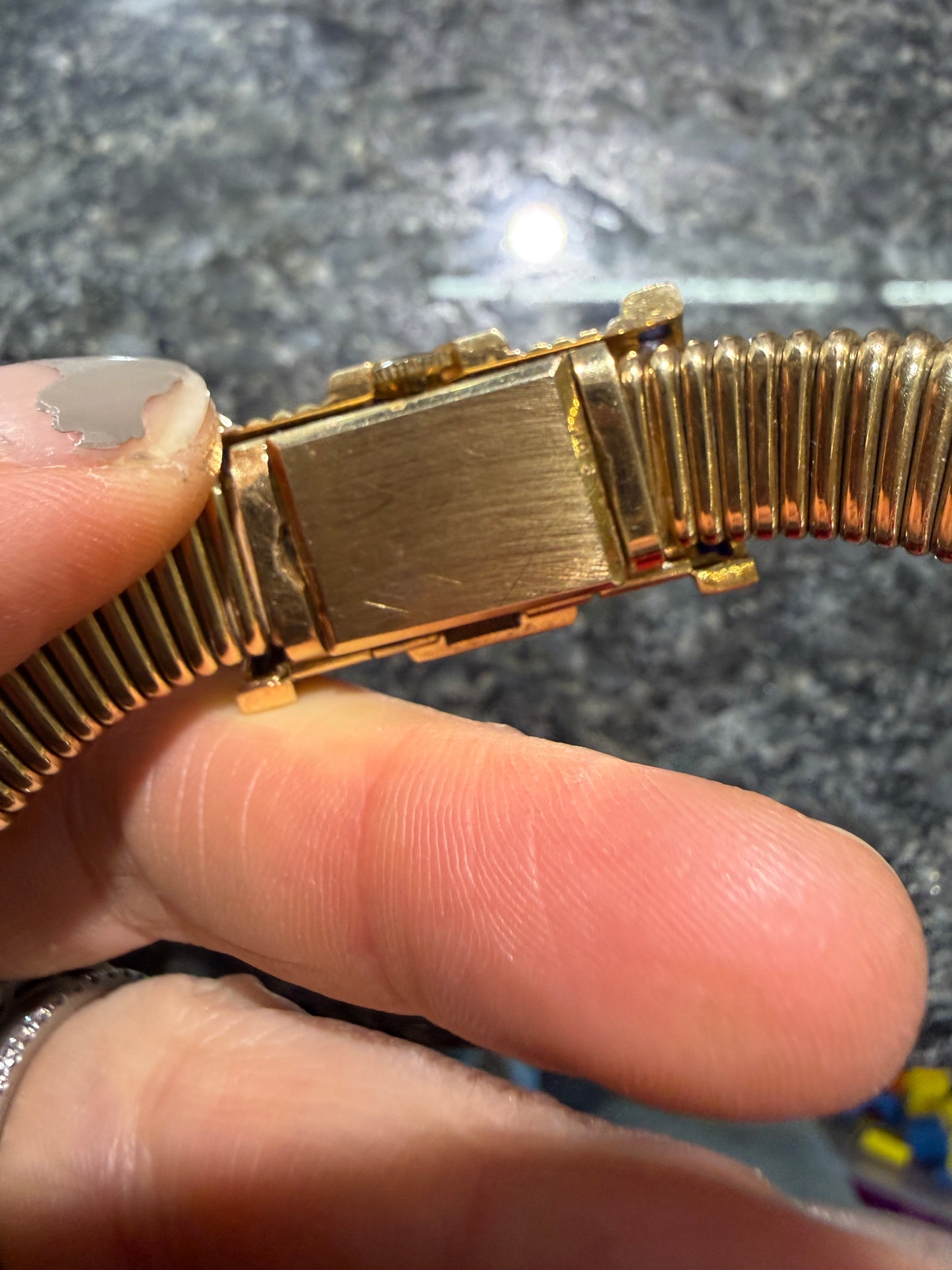 Vintage 14k Sapphire Tubogas Bracelet