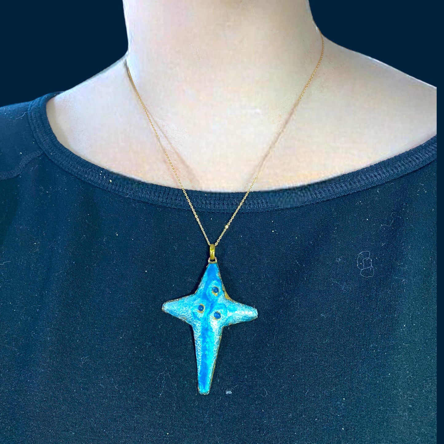 Vintage Limoges French Cross Pendants