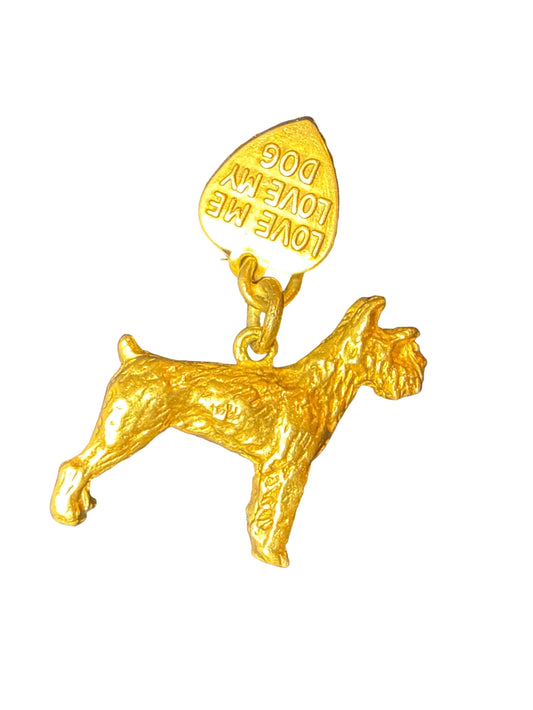 Vintage 14k “Love Me Love My Dog” Pendant