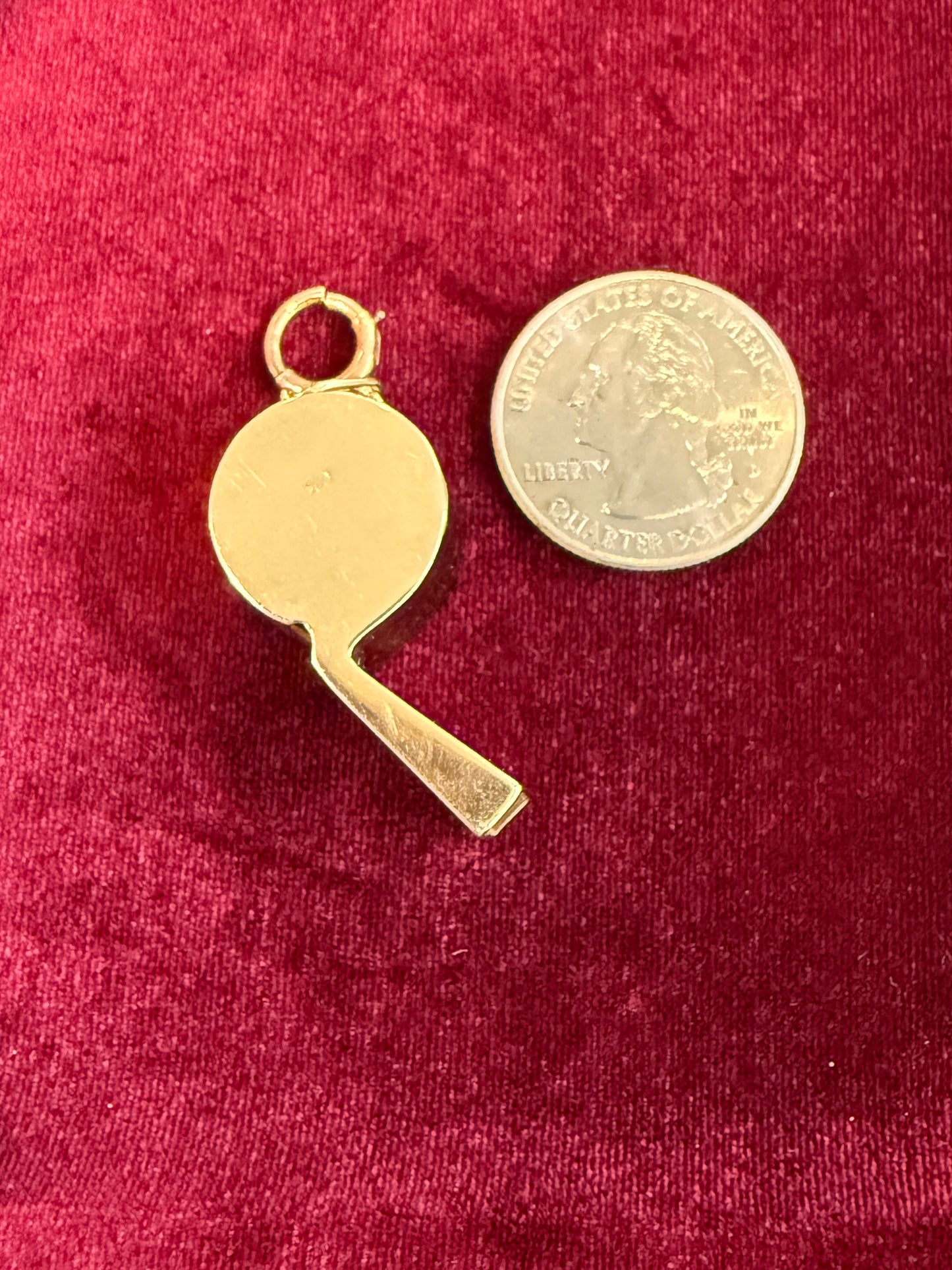 Vintage 14k Yellow Gold Whistle Charm - WORKS!