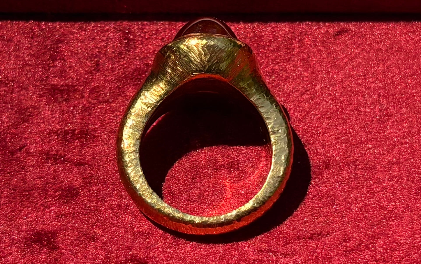 22k Yellow Gold and Mandarin Garnet Ring