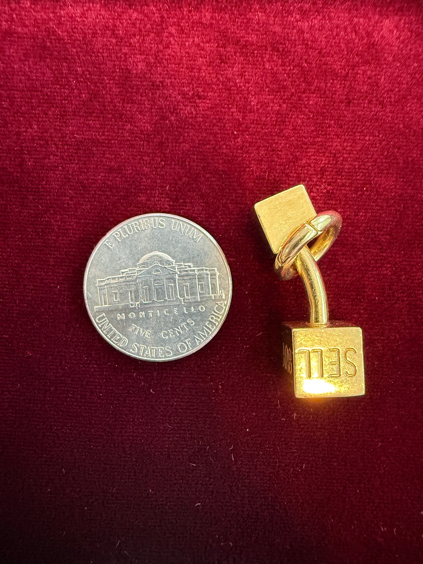 Vintage 18k Yellow Gold Buy, Sell Spinner Pendant
