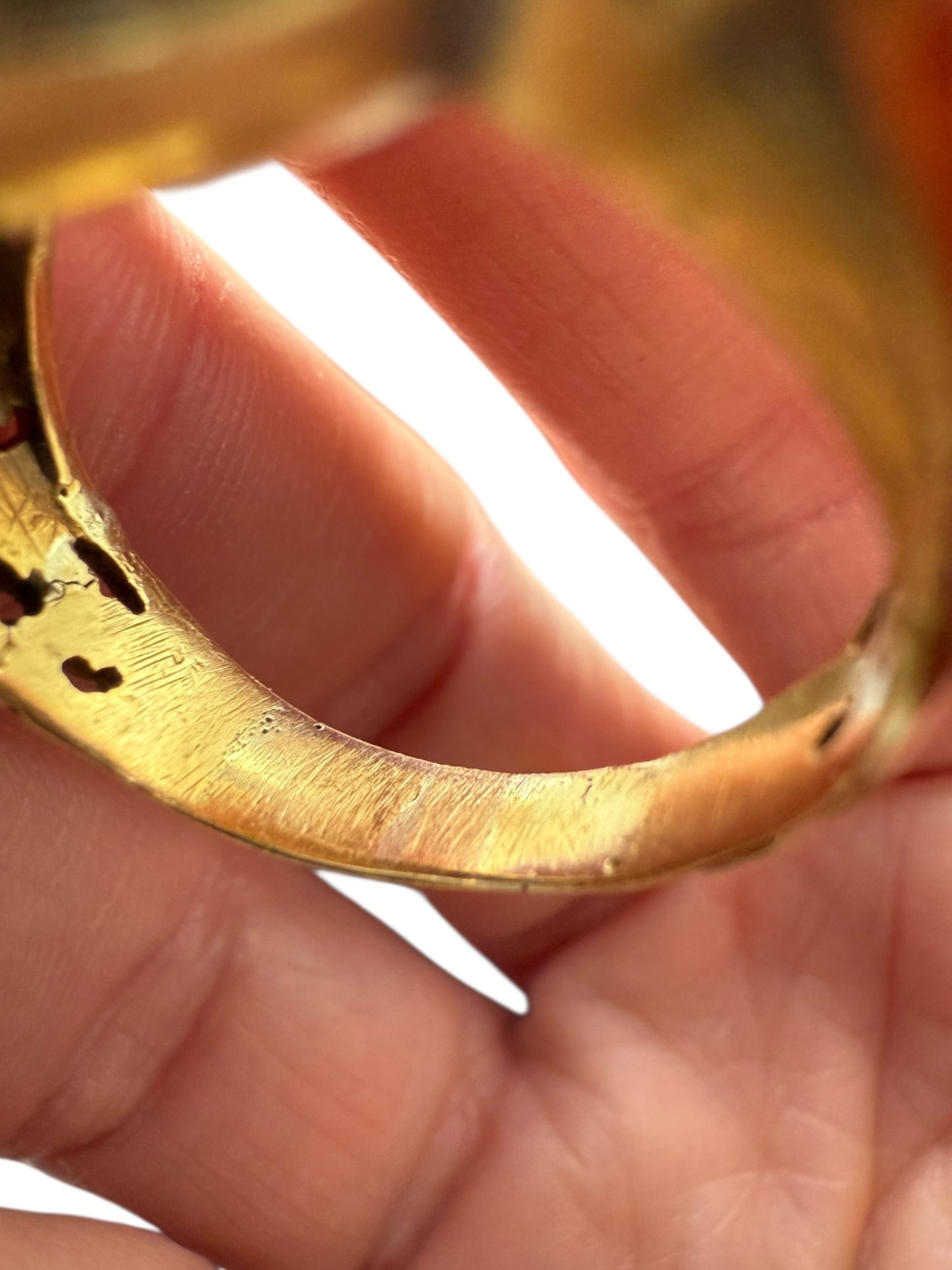 Working Antique French 18k Yellow Gold, Diamond, Enamel Ring Watch, signed LeCoultre & Cie