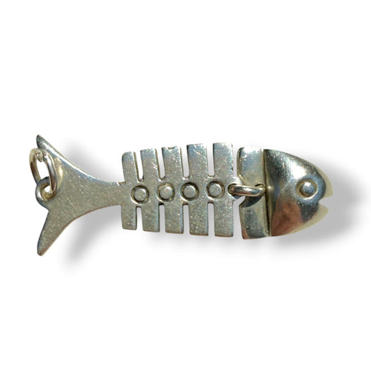925 Sterling Silver Fish Pendant