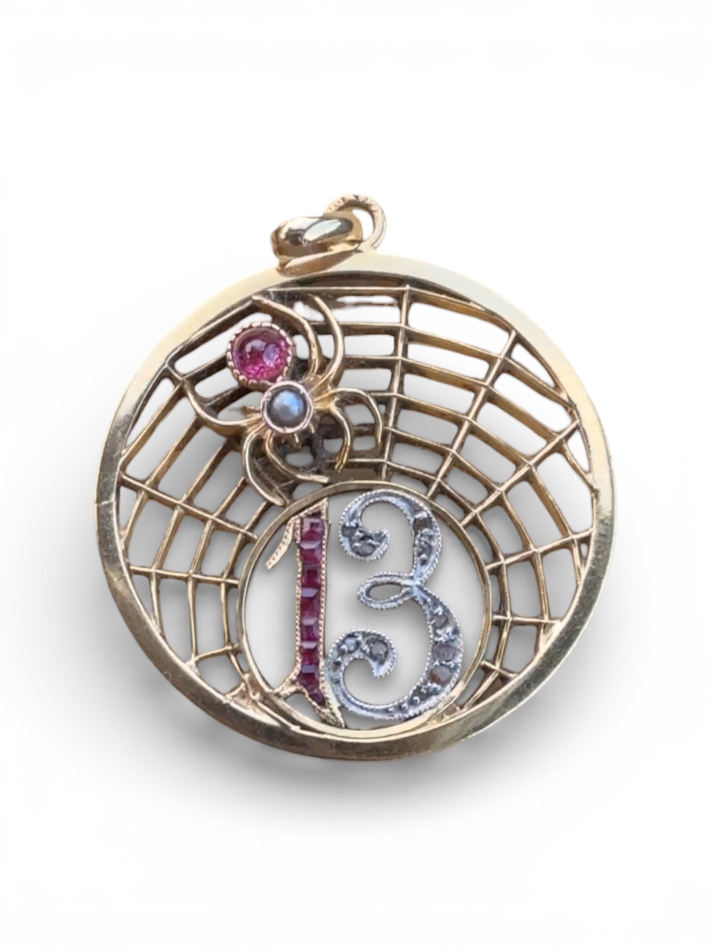 Antique 18k French Porte Bonheur Good Luck Charm Pendant