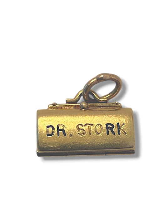 Vintage 14k Dr Stork Doctors Bag Charm