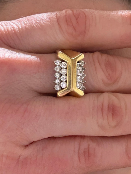 Kurt Wayne 18k Diamond Geometric Ring