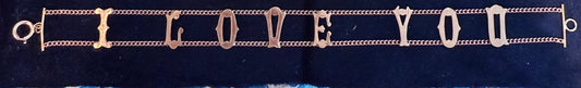 Vintage 9k English I Love You Bracelet