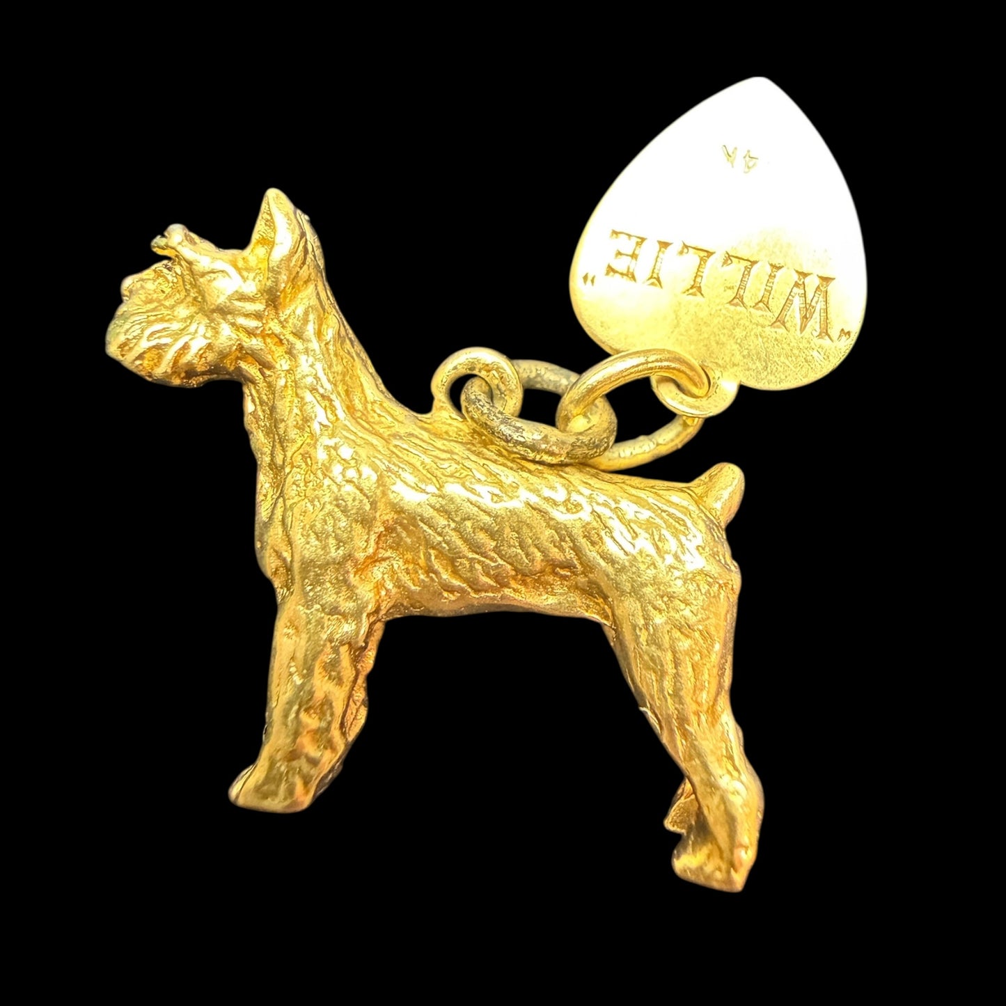 Vintage 14k “Love Me Love My Dog” Pendant