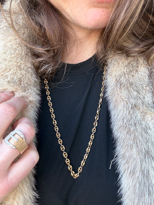 Vintage 14k Solid Gucci Link (Mariner Link) Chain