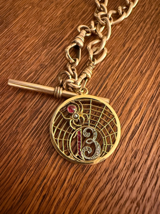 Antique 18k French Porte Bonheur Good Luck Charm Pendant