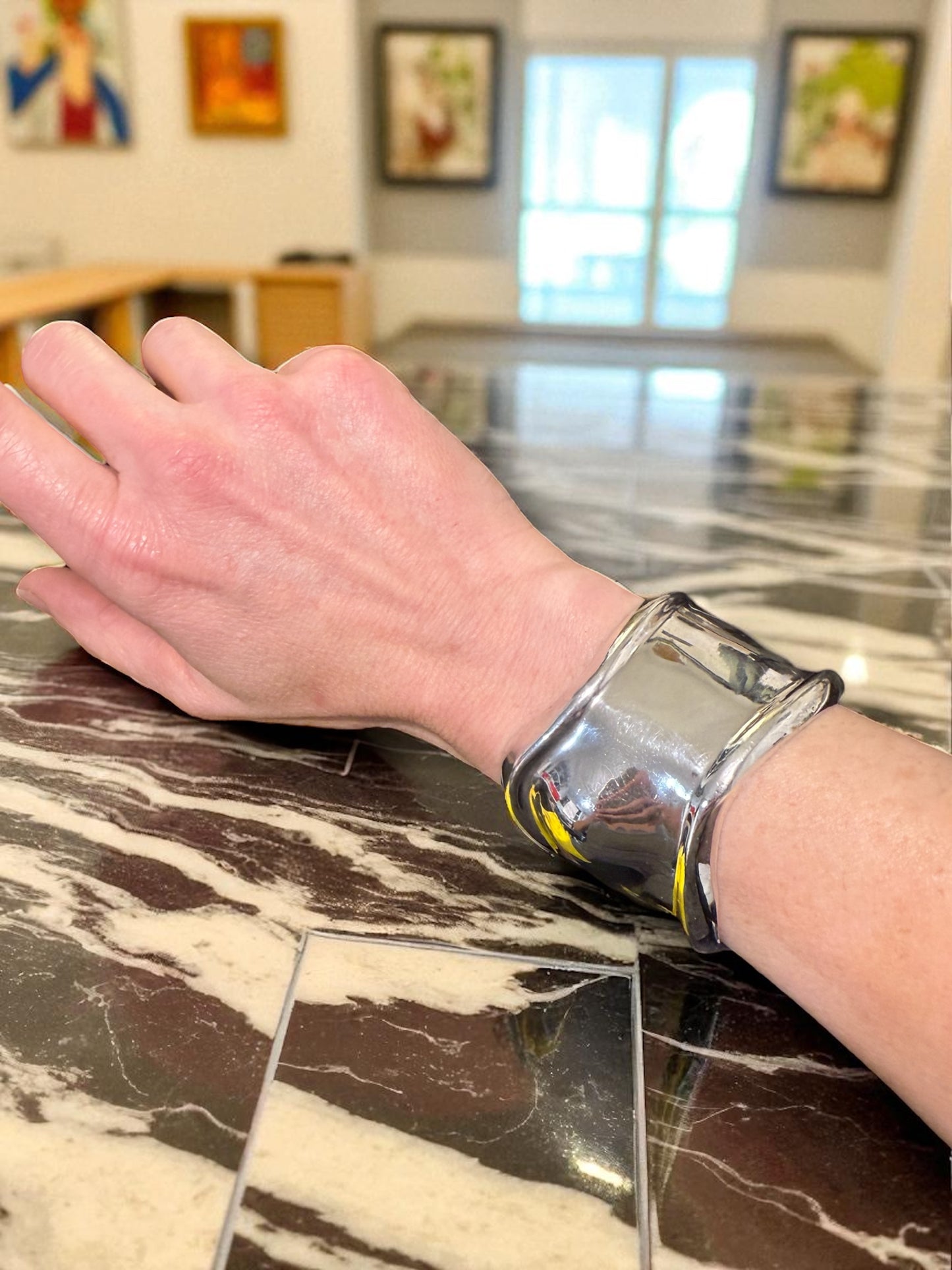 Vintage Taxco Sterling Silver Bone Cuff