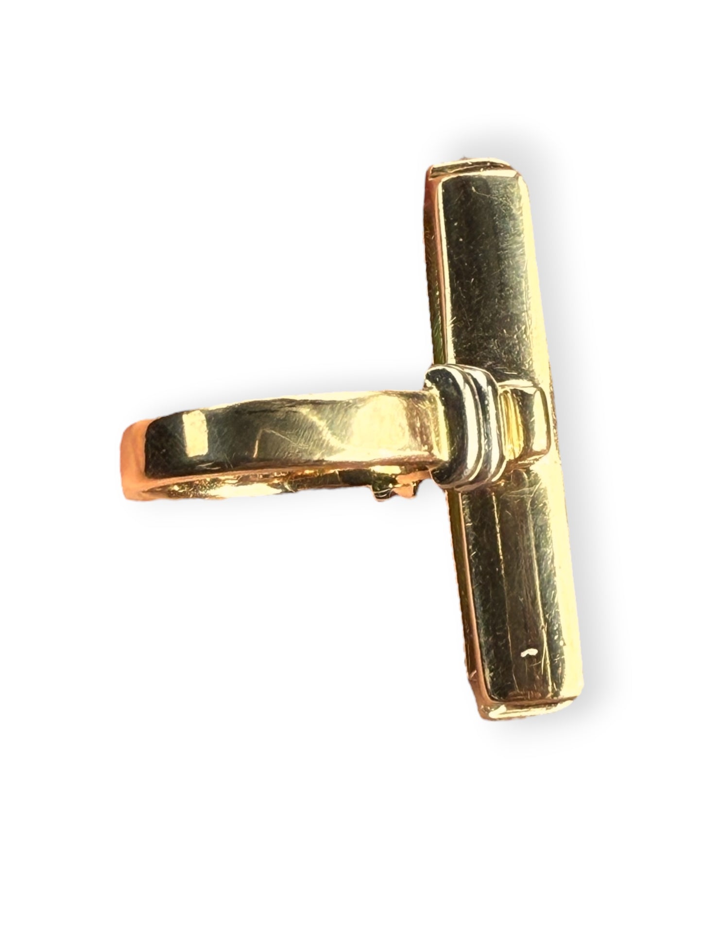 Vintage 14k Tourmaline Baguette and Diamond Ring