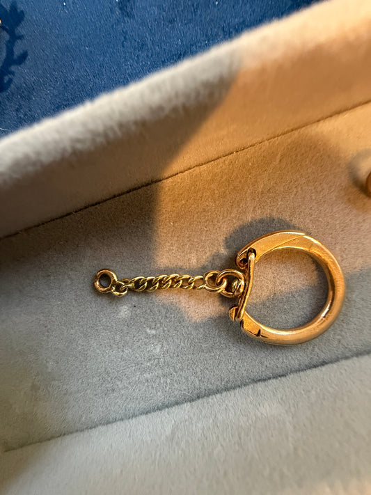 Vintage 18k French Carabiner Charm Holder Extender