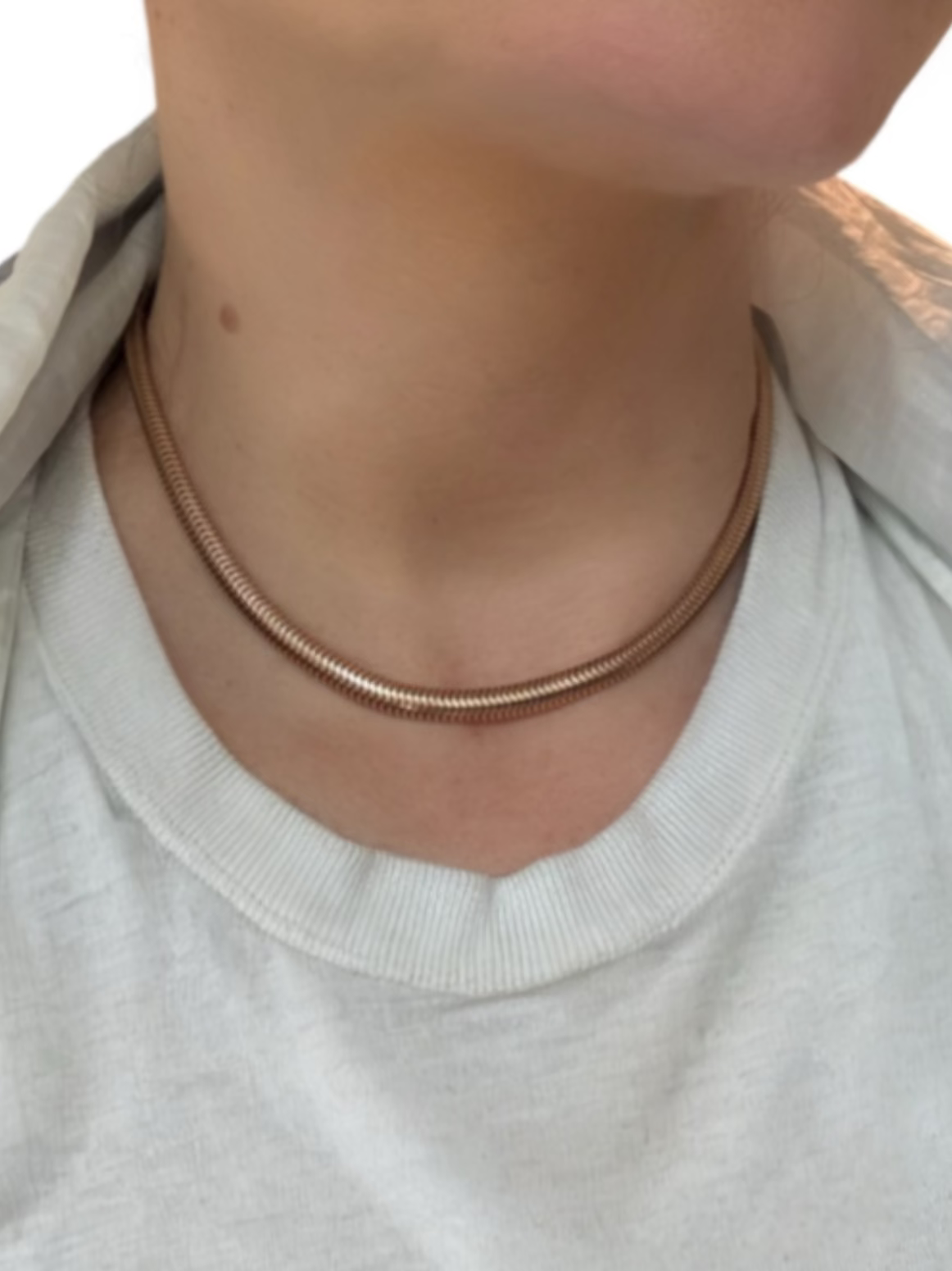 Vintage 14k Rose Gold Snake Chain