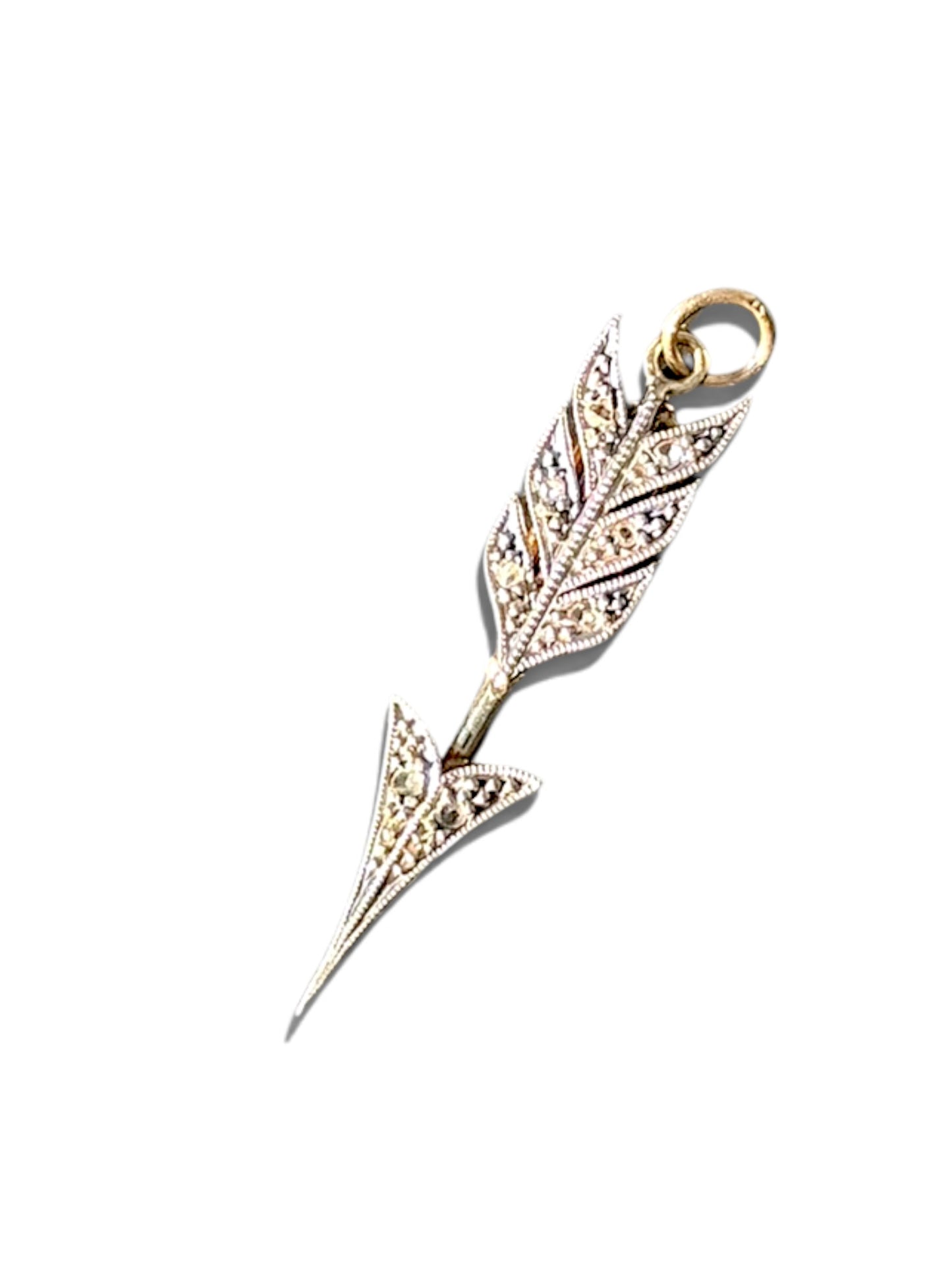 Diamond Arrow Charm - Conversion from Antique Jabot