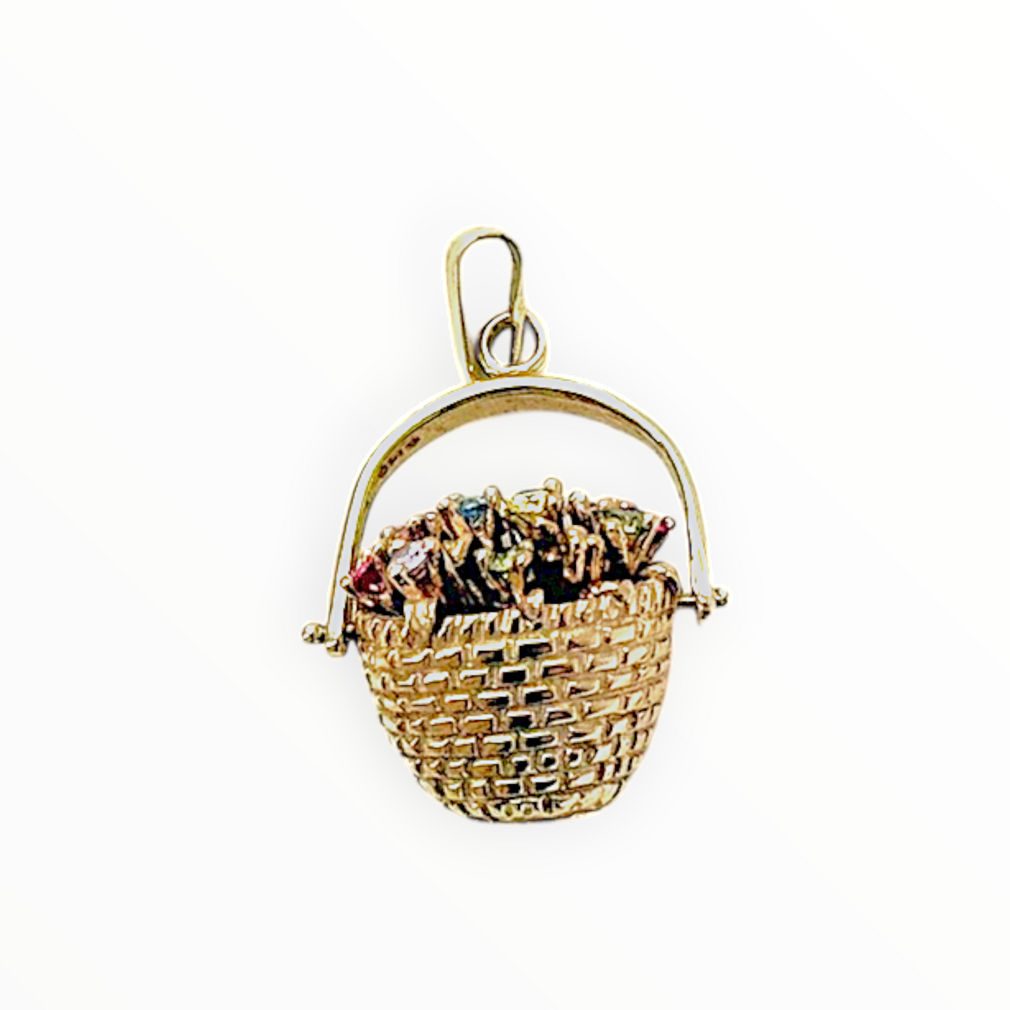 Vintage 14k Yellow Gold Nantucket Basket Charm