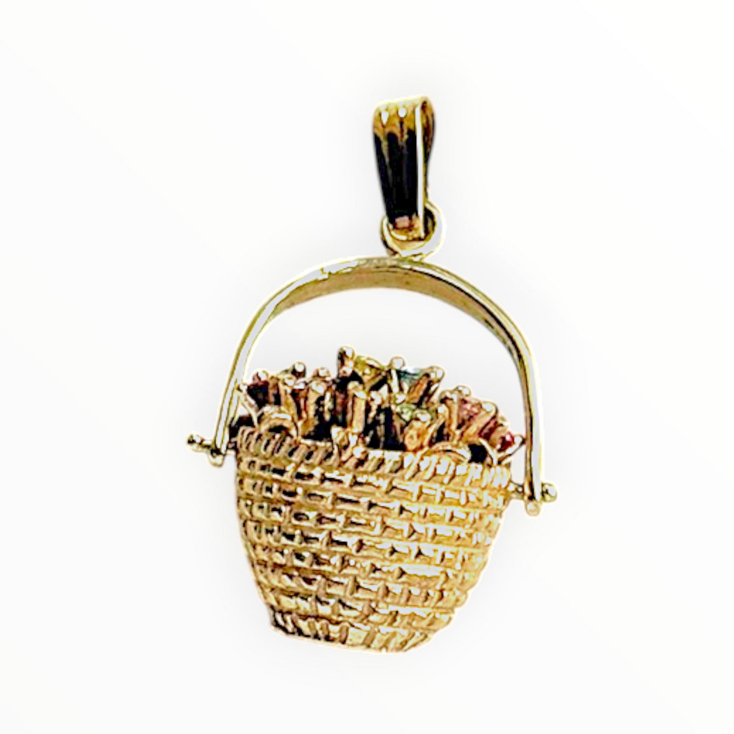Vintage 14k Yellow Gold Nantucket Basket Charm
