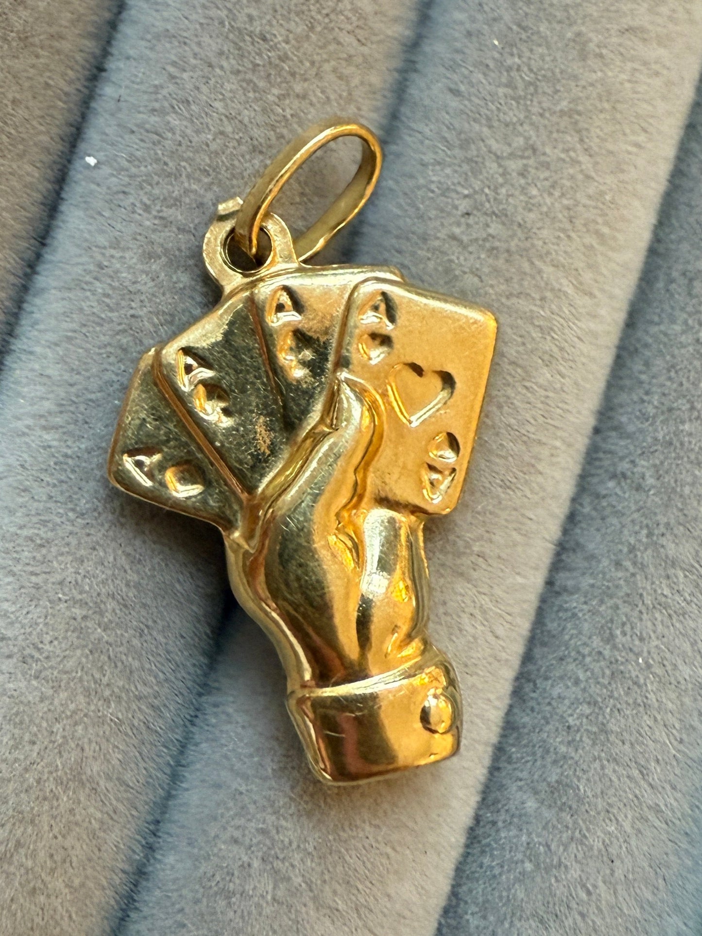 Vintage 14k Double-Sided Poker Charm
