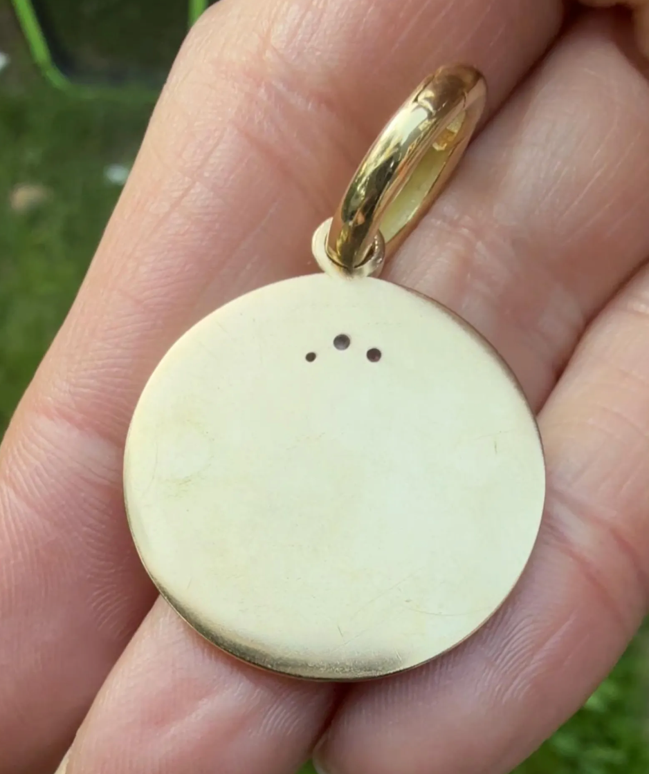 Custom Diamond “Oui” Pendant in 18k, 14k, or Platinum