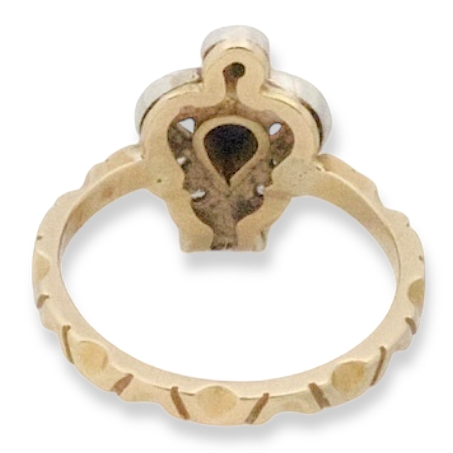 Antique 18k Diamond and Sapphire Dove Ring